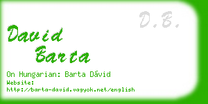 david barta business card